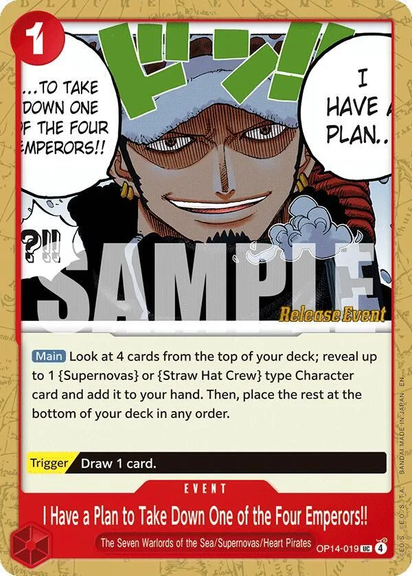 I Have a Plan to Take Down One of the Four Emperors!! Promos: The Azure Sea's Seven card