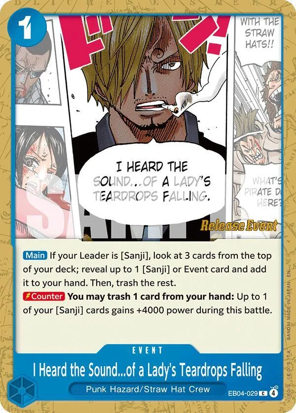 I Heard the Sound...of a Lady's Teardrops Falling Promos: The Azure Sea's Seven card
