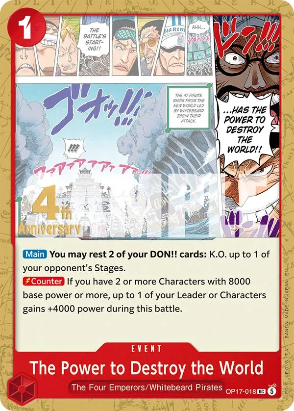 The Power to Destroy the World Promos: The World's Strongest Warriors card