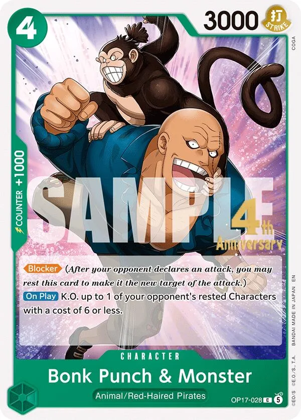 Bonk Punch & Monster Promos: The World's Strongest Warriors card
