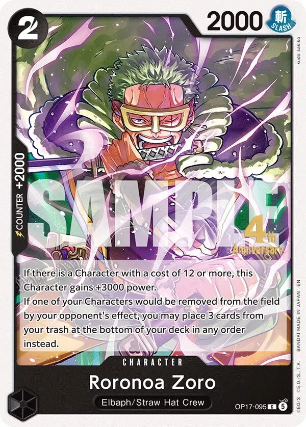 Roronoa Zoro Promos: The World's Strongest Warriors card