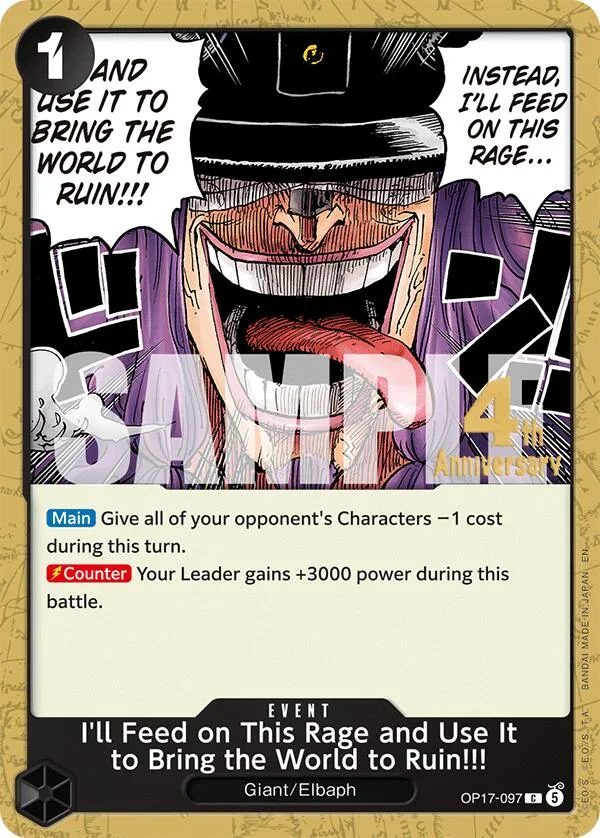 I'll Feed on This Rage and Use It to Bring the World to Ruin!!! Promos: The World's Strongest Warriors card