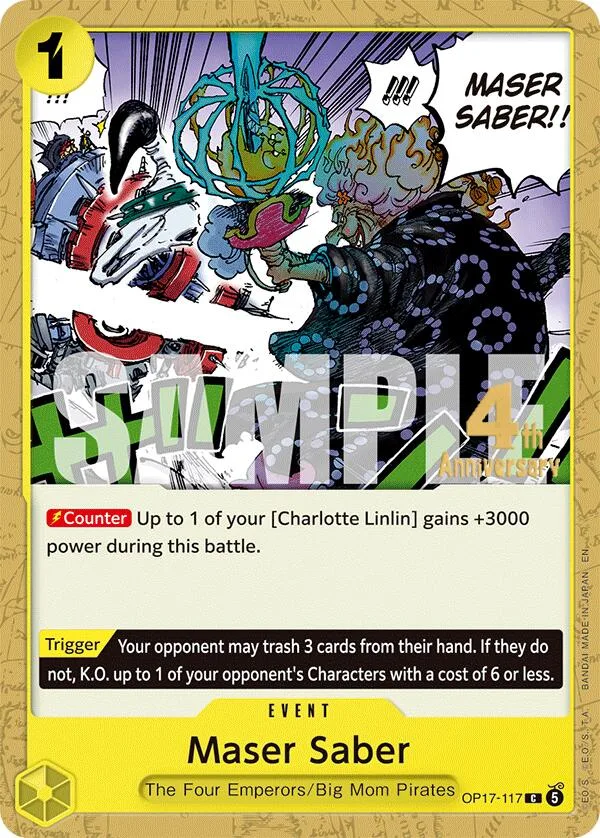 Maser Saber Promos: The World's Strongest Warriors card