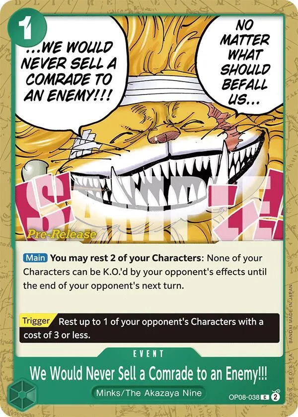 We Would Never Sell a Comrade to an Enemy!!! Promos: Two Legends card