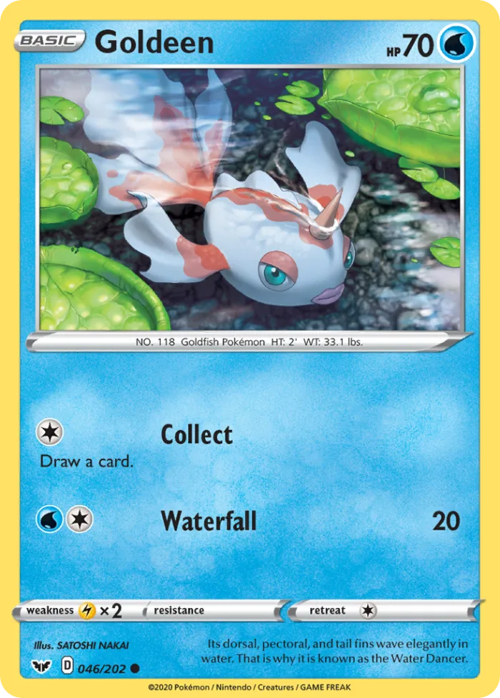 Goldeen #46 Sword & Shield Pokemon card