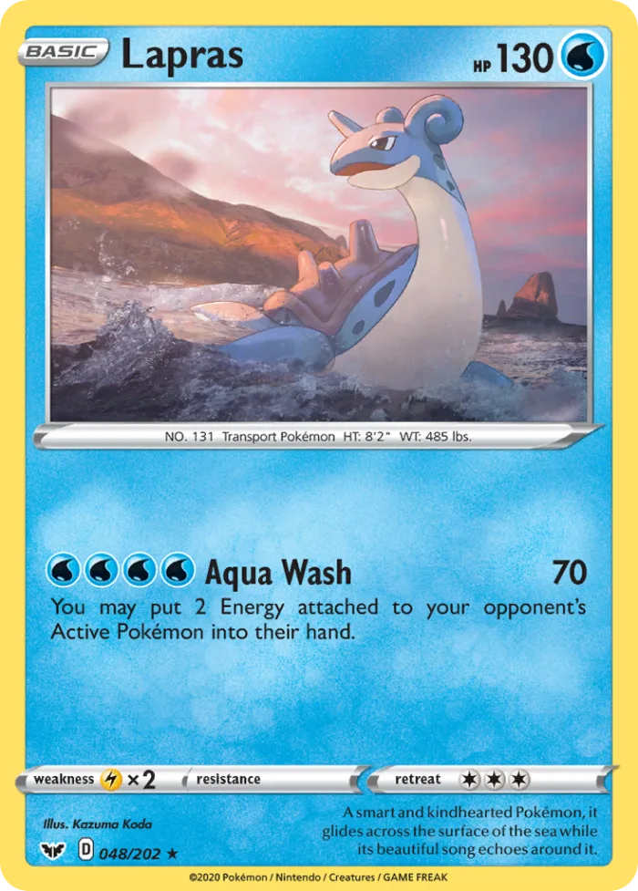 Lapras #48 Sword & Shield Pokemon card