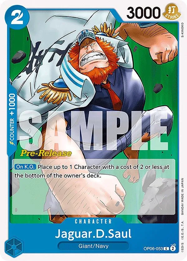 Jaguar.D.Saul Promos: Wings of the Captain card