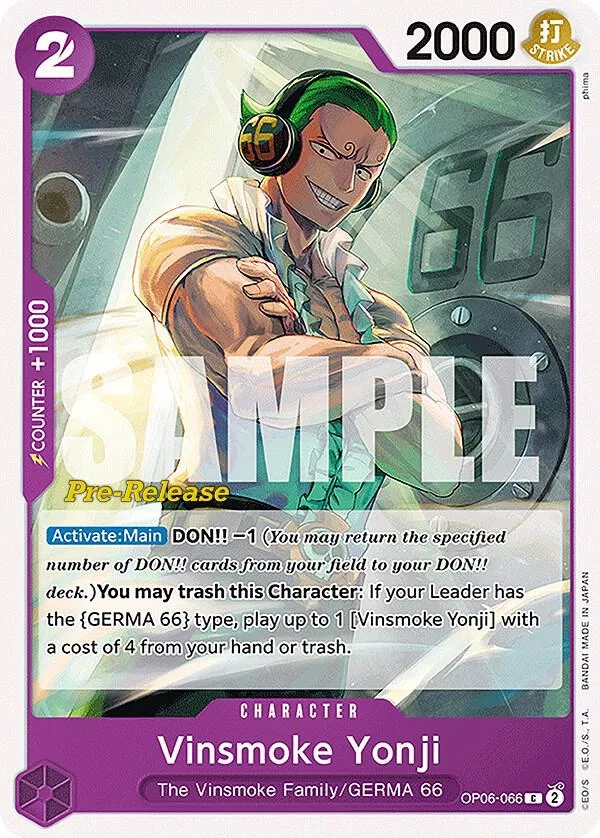 Vinsmoke Yonji Promos: Wings of the Captain card