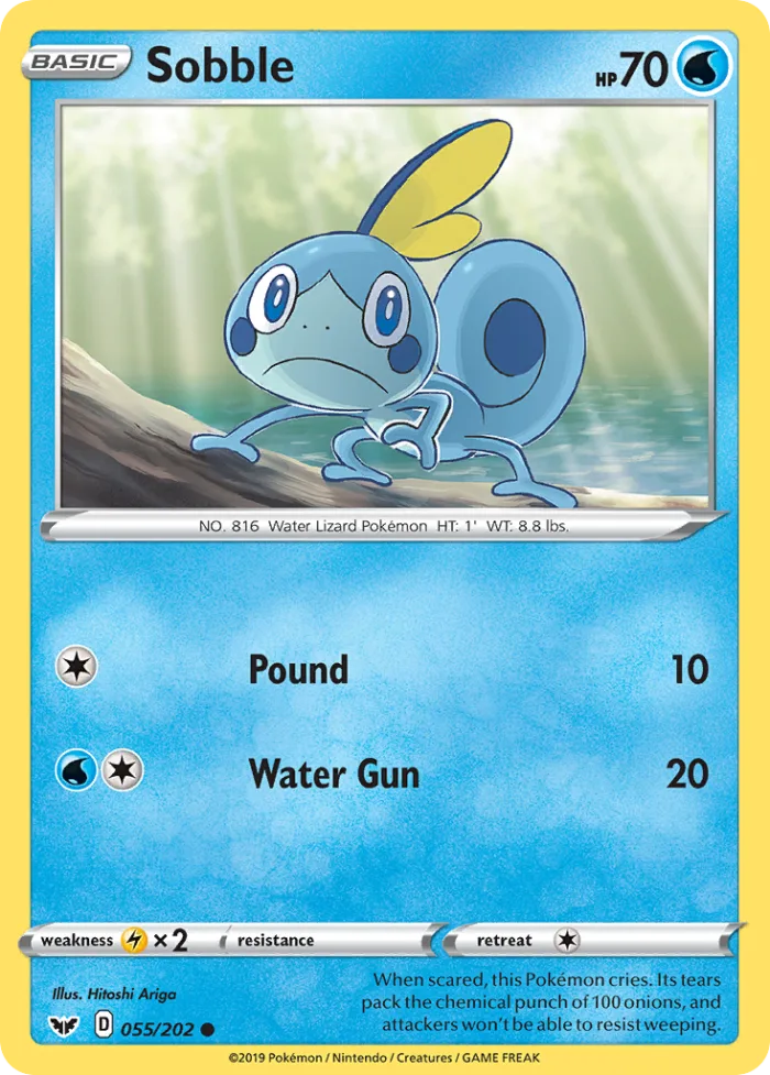 Sobble #55 Sword & Shield Pokemon card