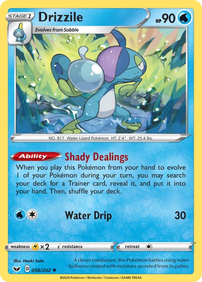 Drizzile #56 Sword & Shield Pokemon card