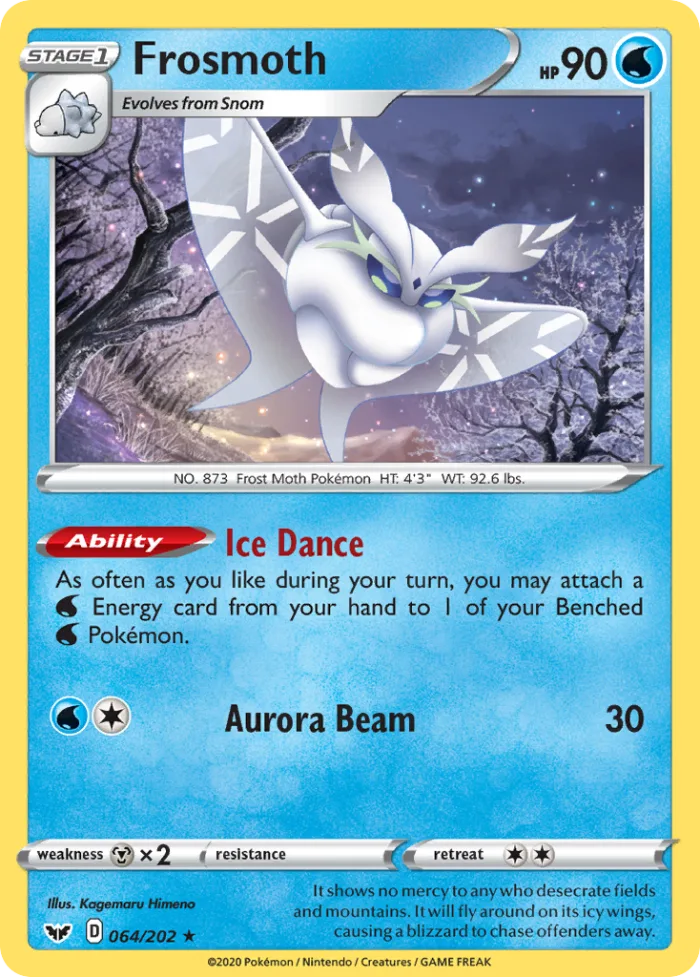 Frosmoth #64 Sword & Shield Pokemon card