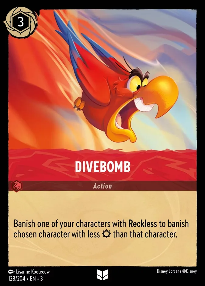 Divebomb #128 Into the Inklands Disney Lorcana card