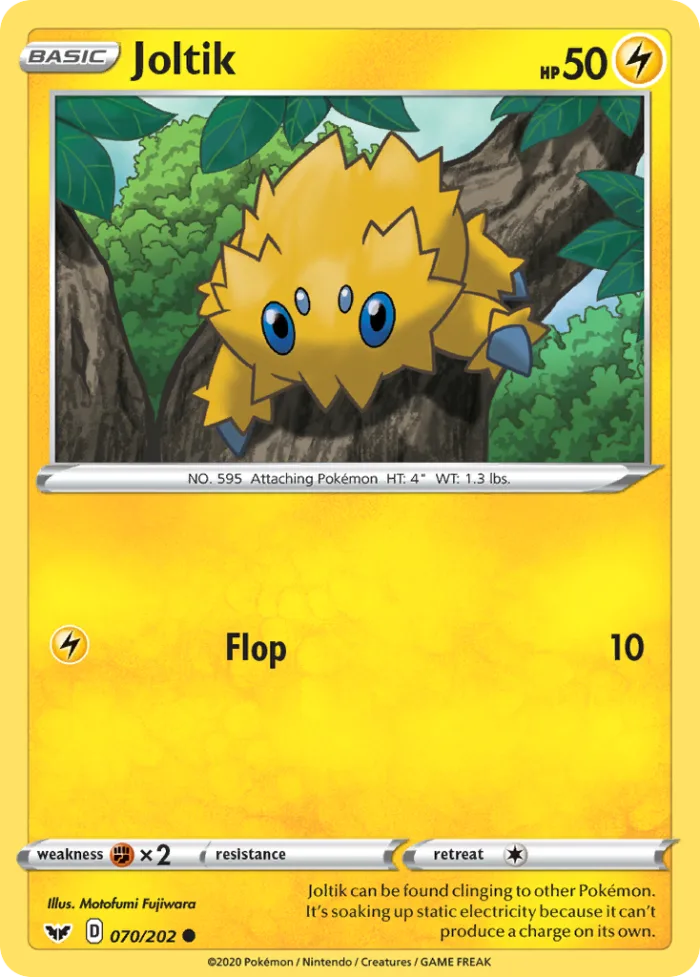 Joltik #70 Sword & Shield Pokemon card
