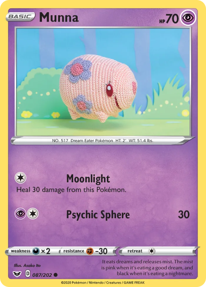 Munna #87 Sword & Shield Pokemon card