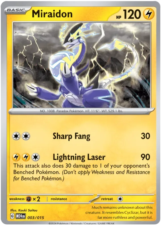 Miraidon #003 McDonald's Collection 2024 Pokemon card