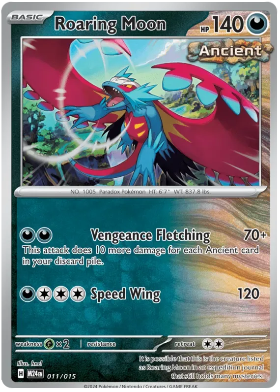 Roaring Moon #011 McDonald's Collection 2024 Pokemon card