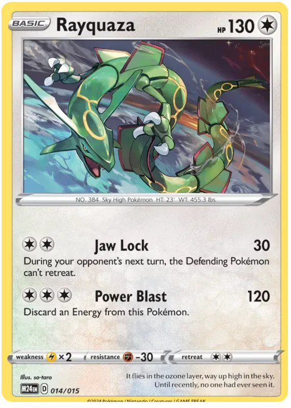 Rayquaza #014 McDonald's Collection 2024 Pokemon card