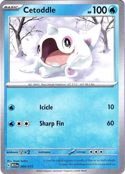 Cetoddle #004 McDonald's Collection 2023 Pokemon card