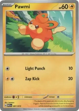 Pawmi #007 McDonald's Collection 2023 Pokemon card