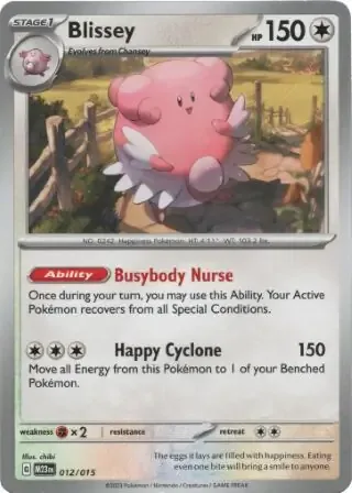 Blissey #012 McDonald's Collection 2023 Pokemon card