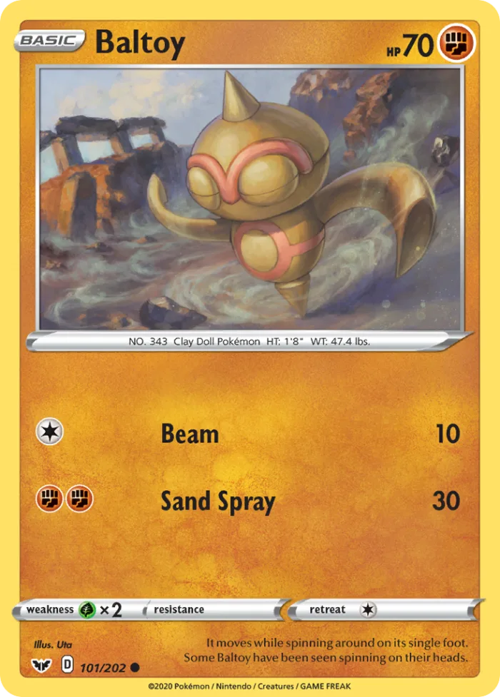 Baltoy #101 Sword & Shield Pokemon card