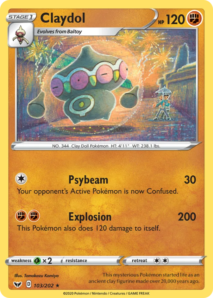 Claydol #103 Sword & Shield Pokemon card