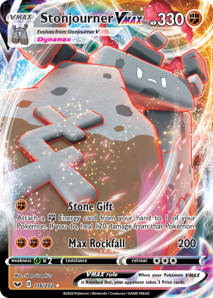 Stonjourner VMAX #116 Sword & Shield Pokemon card