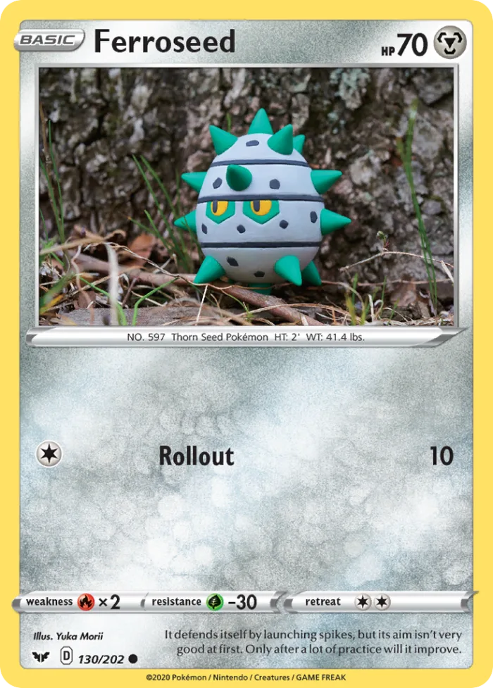 Ferroseed #130 Sword & Shield Pokemon card