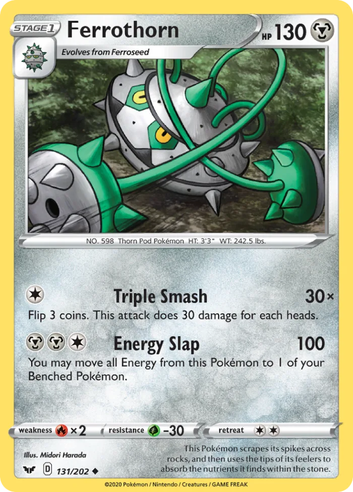 Ferrothorn #131 Sword & Shield Pokemon card