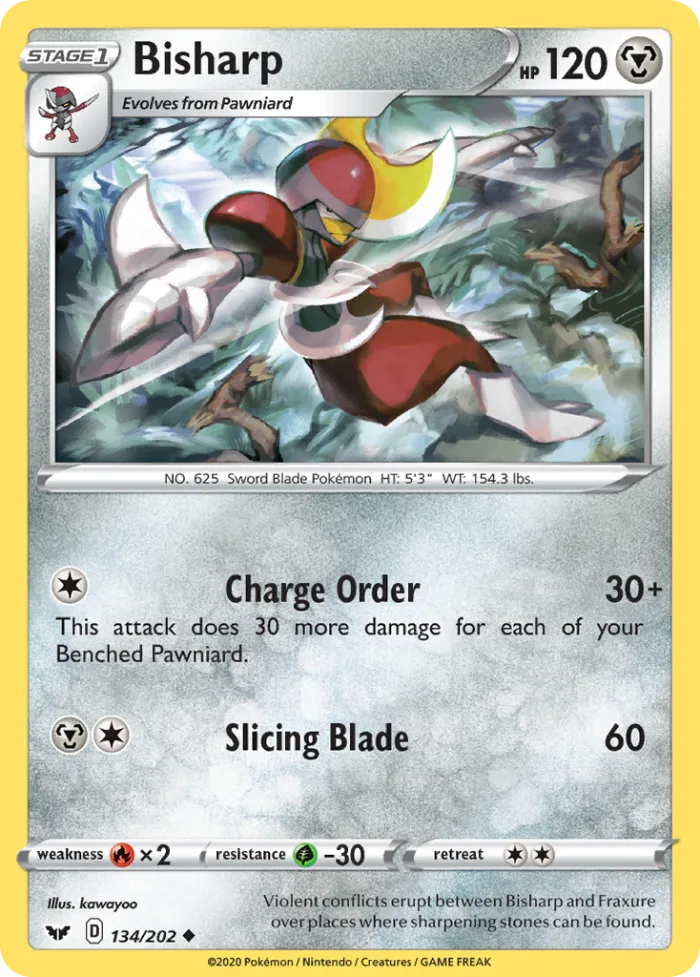 Bisharp #134 Sword & Shield Pokemon card