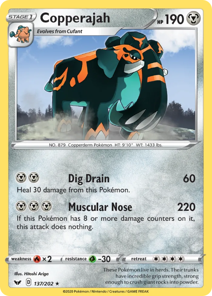 Copperajah #137 Sword & Shield Pokemon card