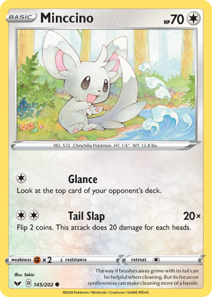 Minccino #145 Sword & Shield Pokemon card