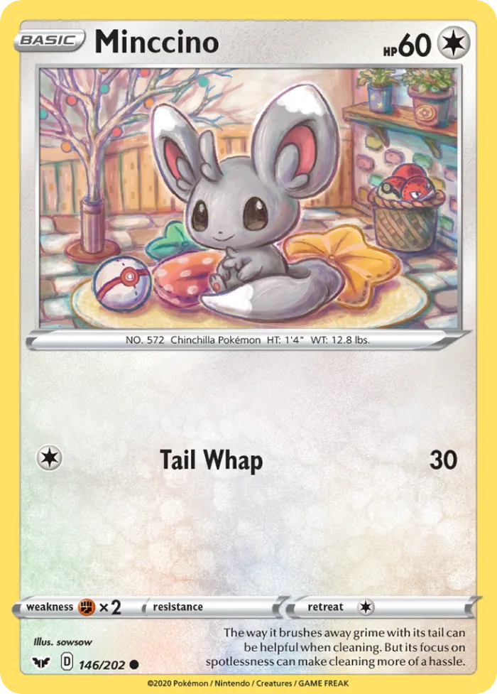 Minccino #146 Sword & Shield Pokemon card