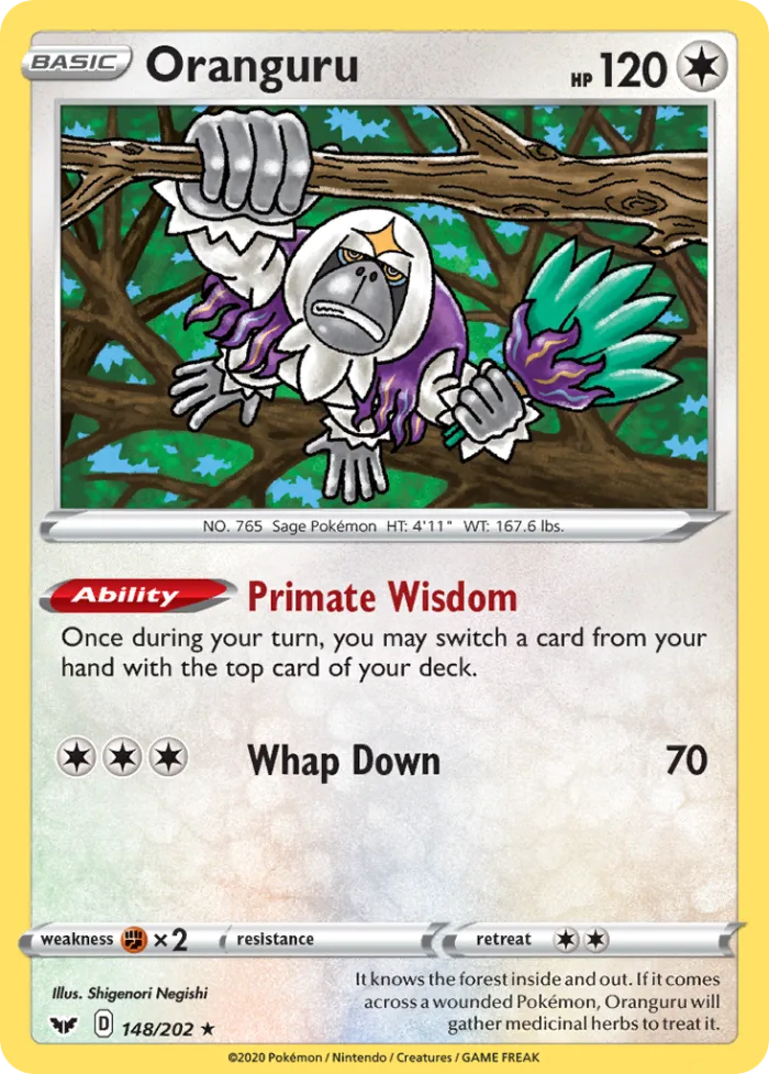 Oranguru #148 Sword & Shield Pokemon card