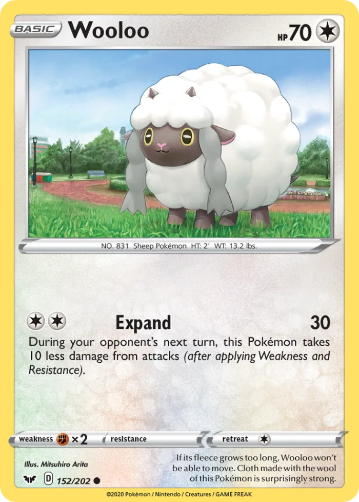 Wooloo #152 Sword & Shield Pokemon card