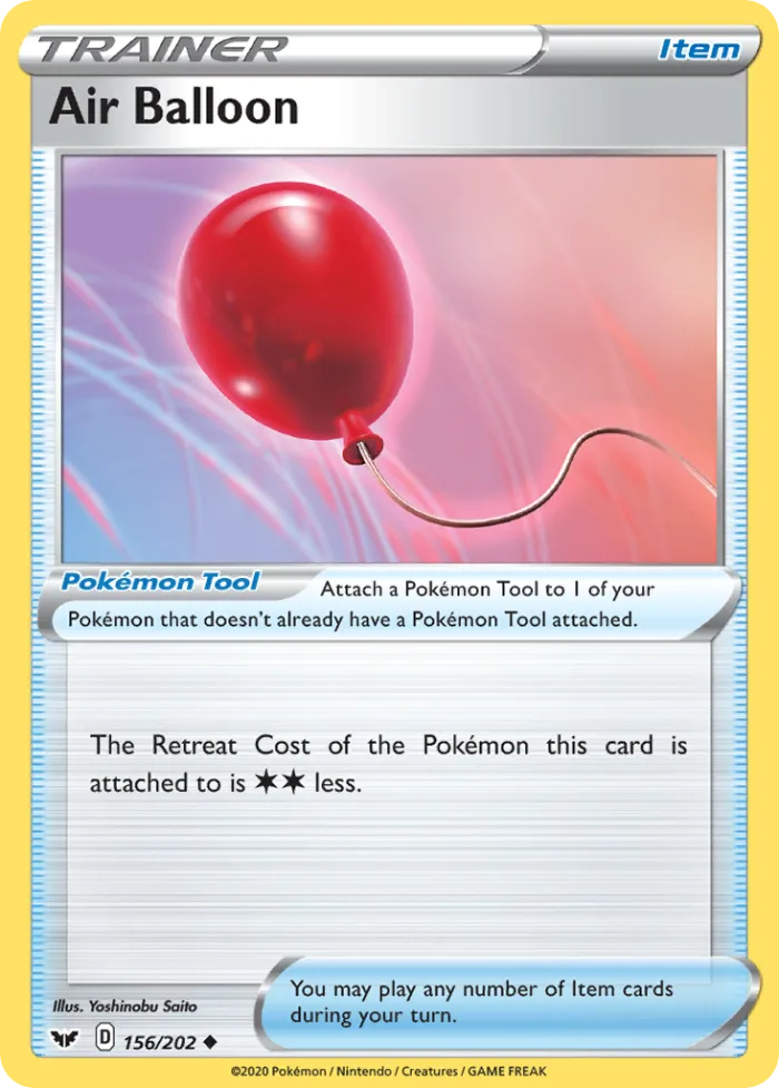 Air Balloon #156 Sword & Shield Pokemon card