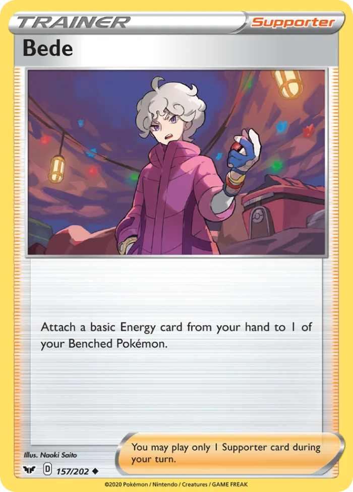 Bede #157 Sword & Shield Pokemon card
