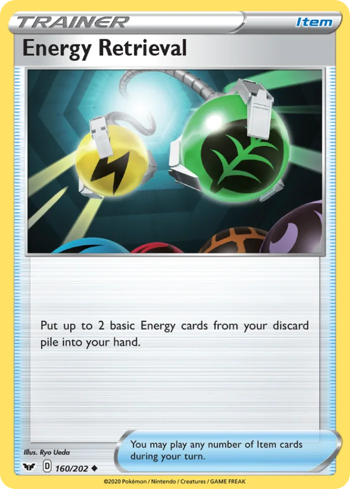 Energy Retrieval #160 Sword & Shield Pokemon card