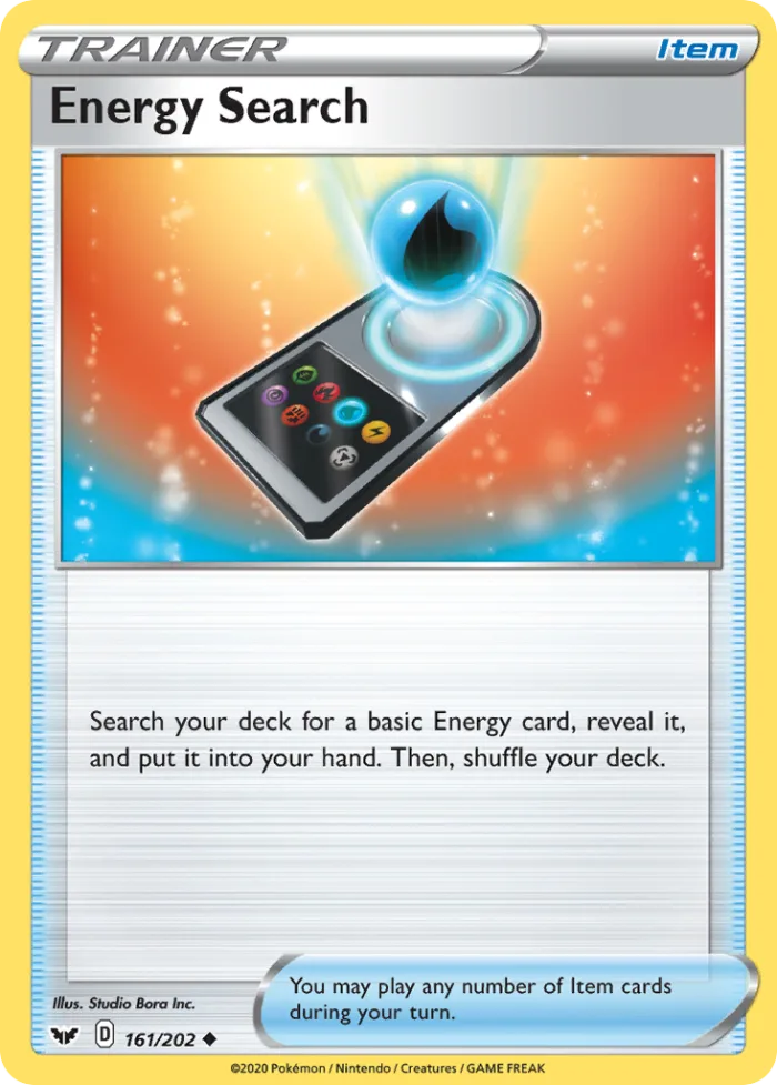 Energy Search #161 Sword & Shield Pokemon card