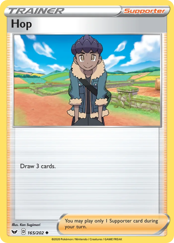 Hop #165 Sword & Shield Pokemon card