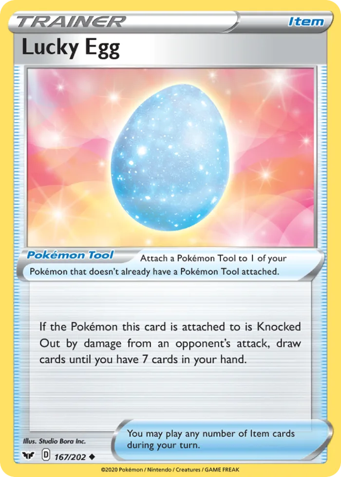 Lucky Egg #167 Sword & Shield Pokemon card