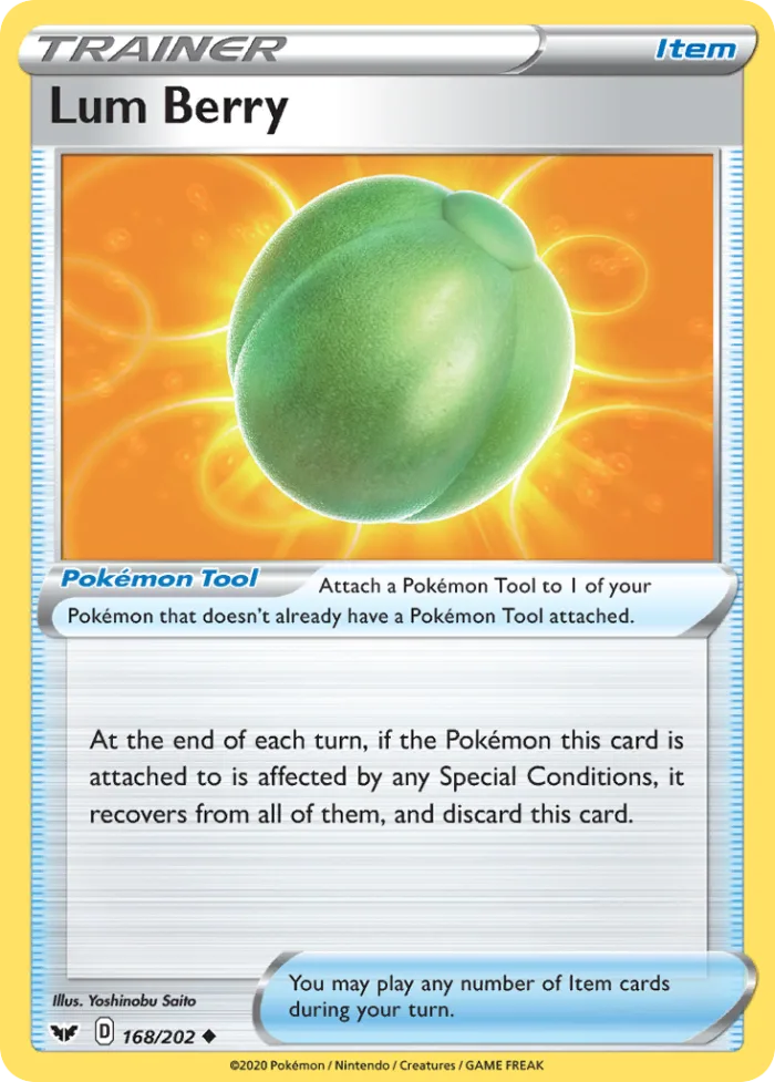 Lum Berry #168 Sword & Shield Pokemon card