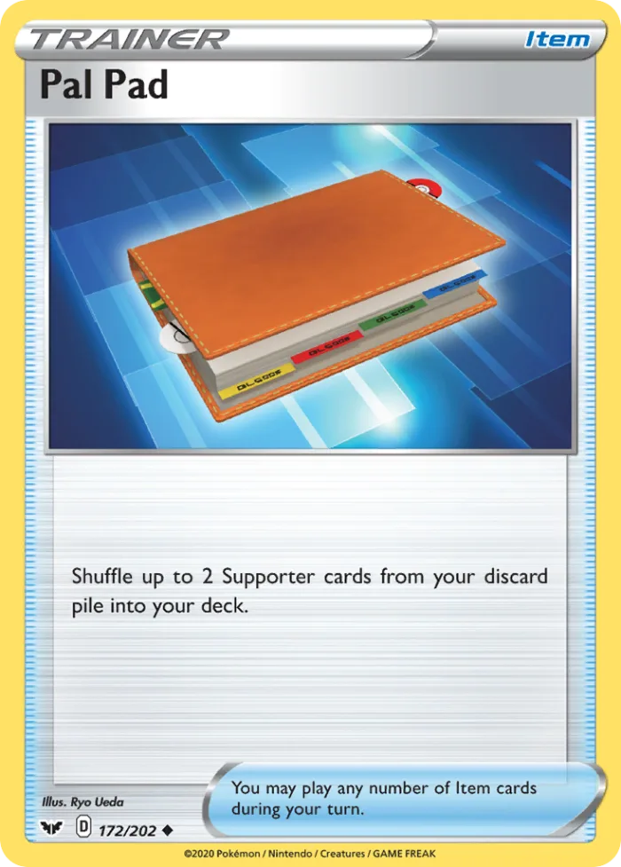 Pal Pad #172 Sword & Shield Pokemon card