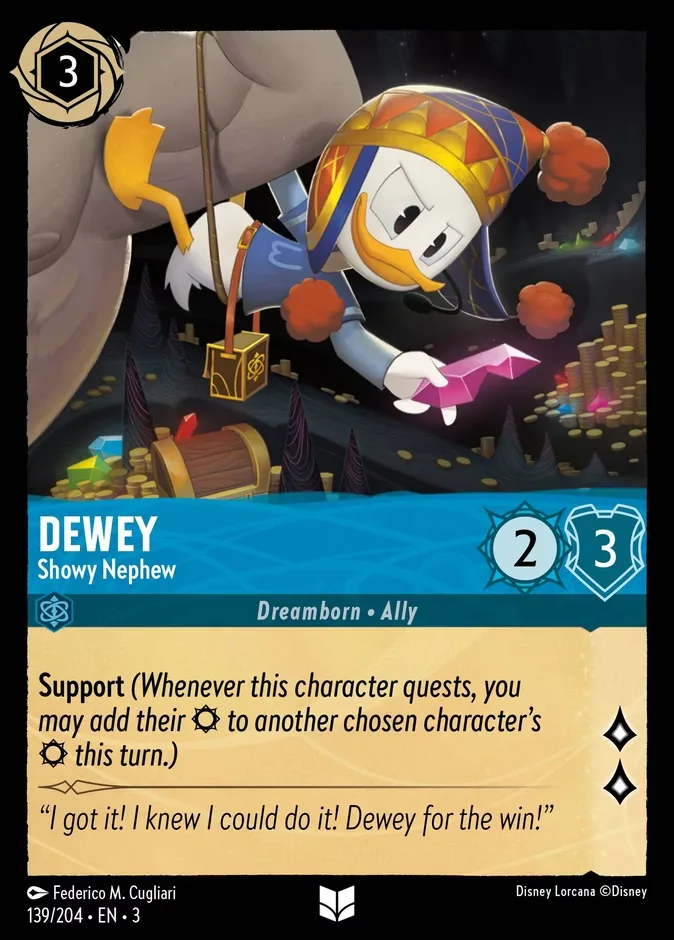 Dewey #139 Into the Inklands Disney Lorcana card