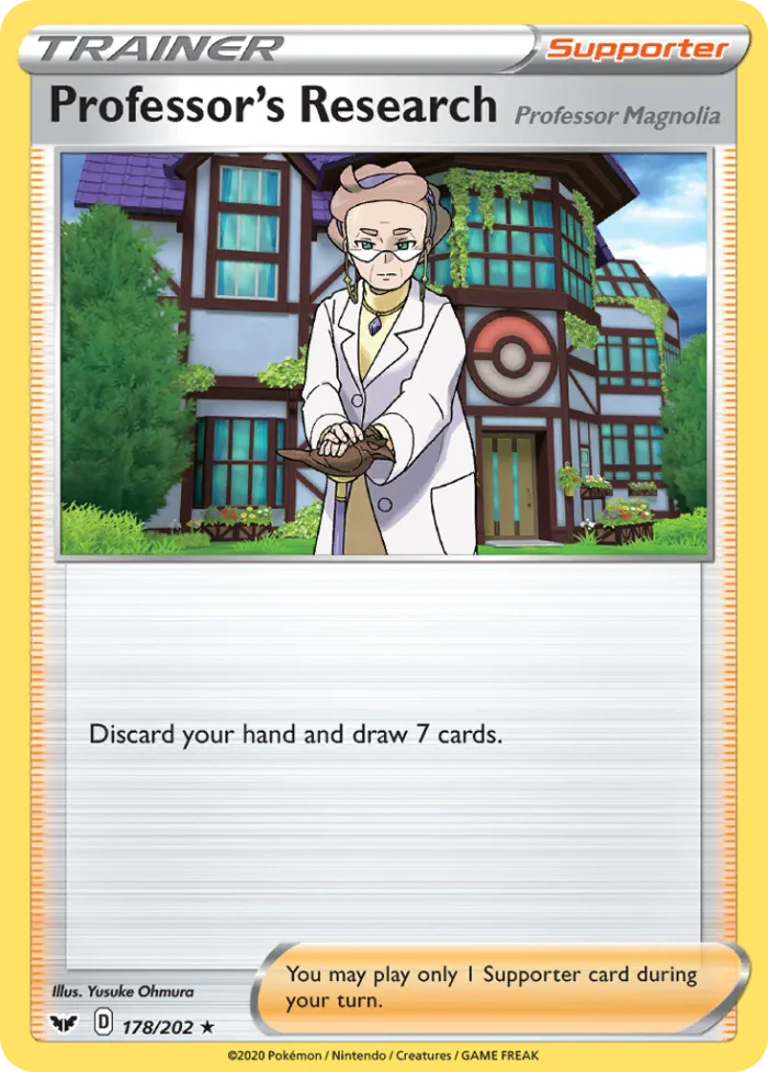 Professor's Research (Professor Magnolia) #178 Sword & Shield Pokemon card