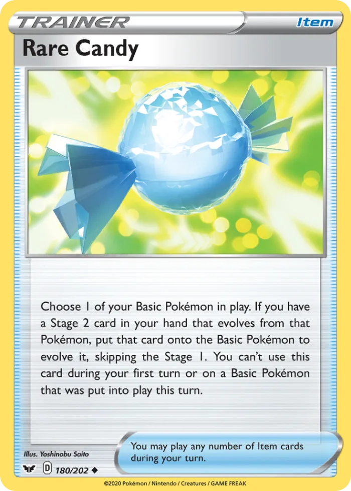 Rare Candy #180 Sword & Shield Pokemon card