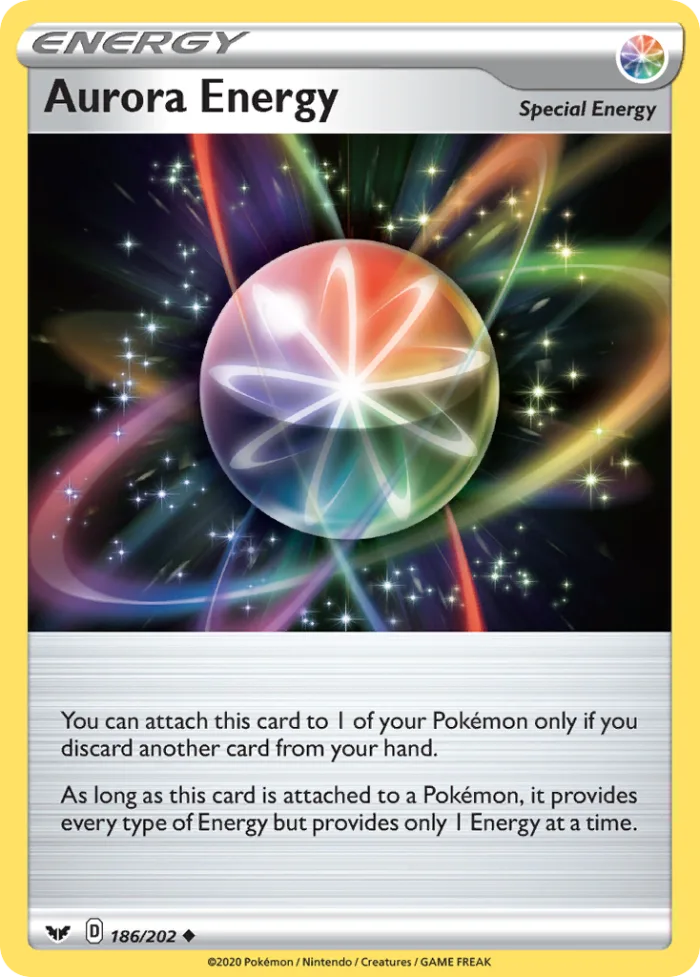 Aurora Energy #186 Sword & Shield Pokemon card