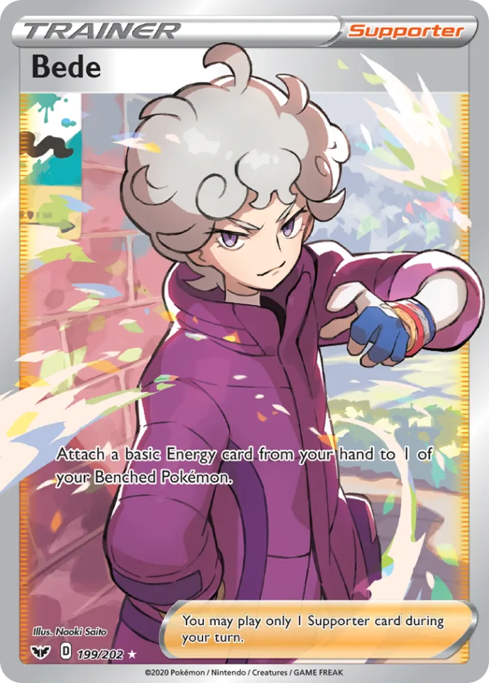 Bede #199 Sword & Shield Pokemon card