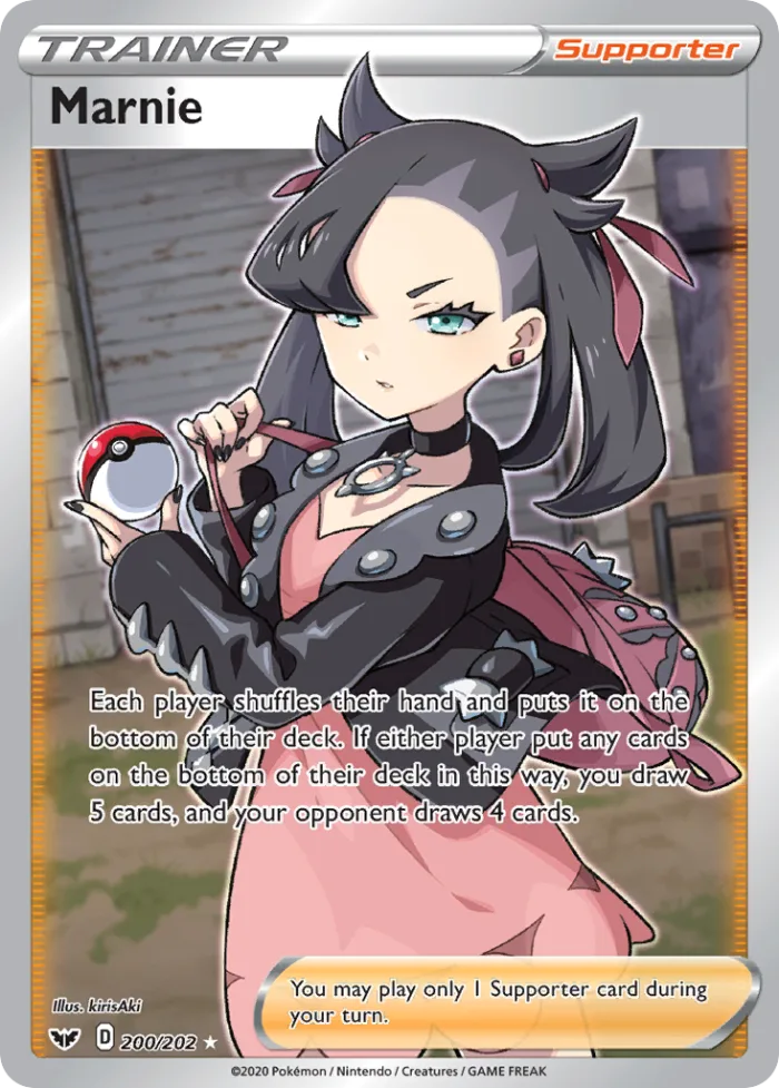 Marnie #200 Sword & Shield Pokemon card