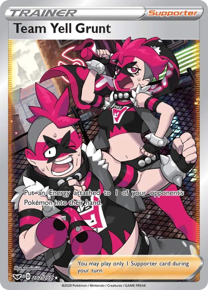 Team Yell Grunt #202 Sword & Shield Pokemon card